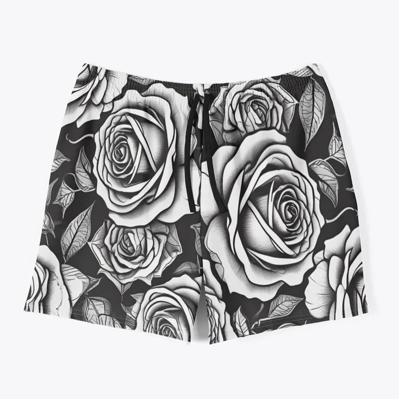 Black Flowers Shorts - byzack